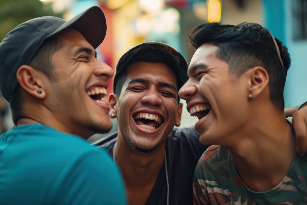front-view-young-men-laughing