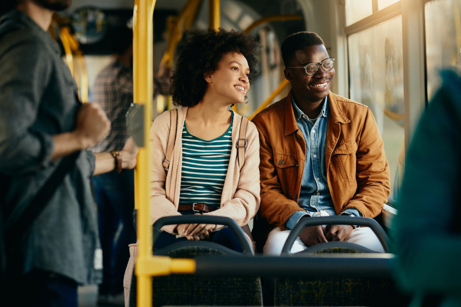 Commuters traveling with a free voucher to their interview in Cape Town.